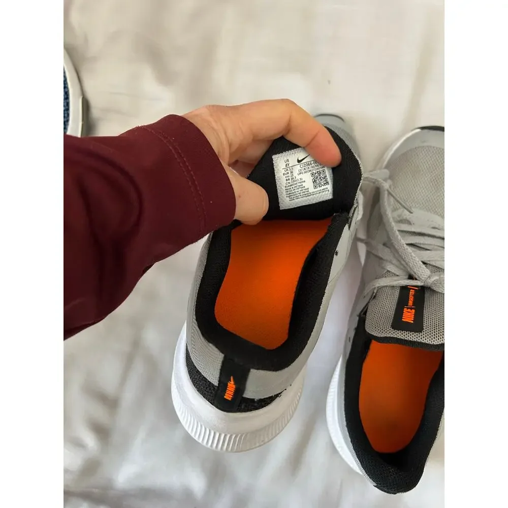 Nike grey tie sneakers size 4